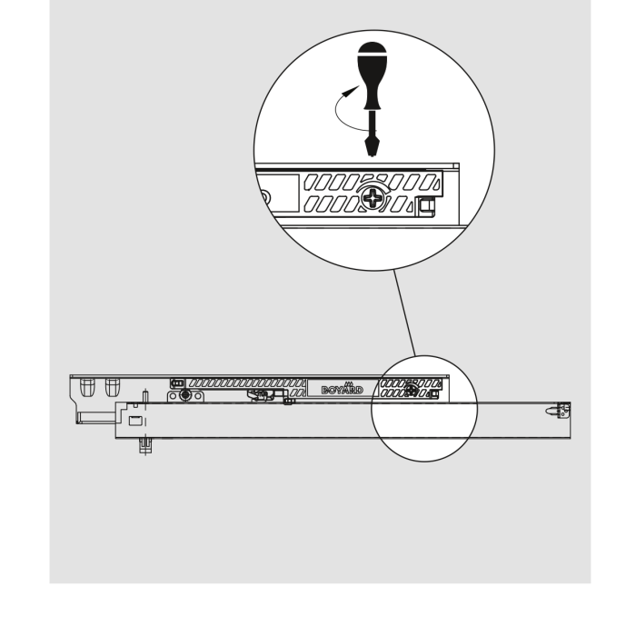 BOYARD.Направляющие шариковые, скрытого монтажа B-slide DB8883Zn/400
