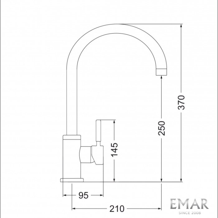 Смеситель для кухни Emar ECB-3004 PVD золотой